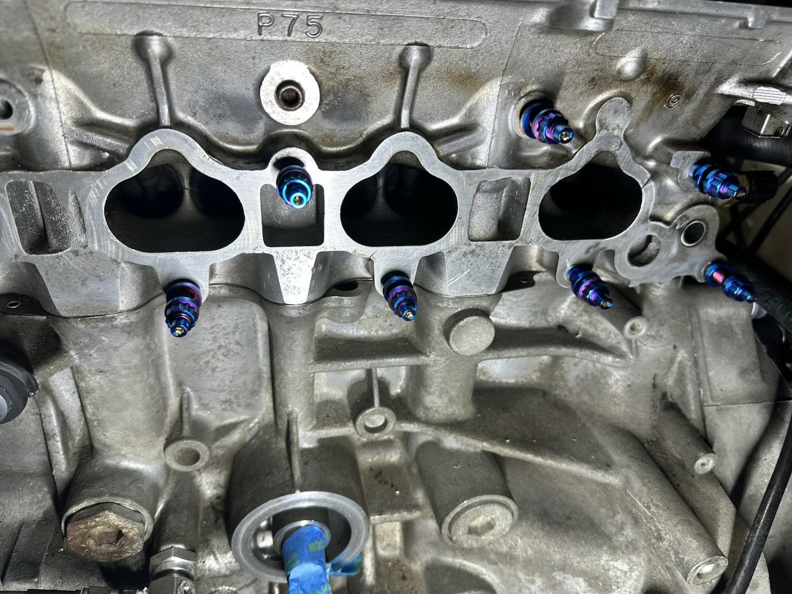 Titanium exhaust stud kit for Honda B-series, D-series, and H-series engines