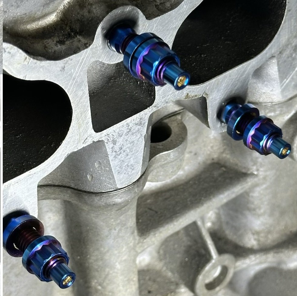 Titanium exhaust stud kit for Honda B-series, D-series, and H-series engines