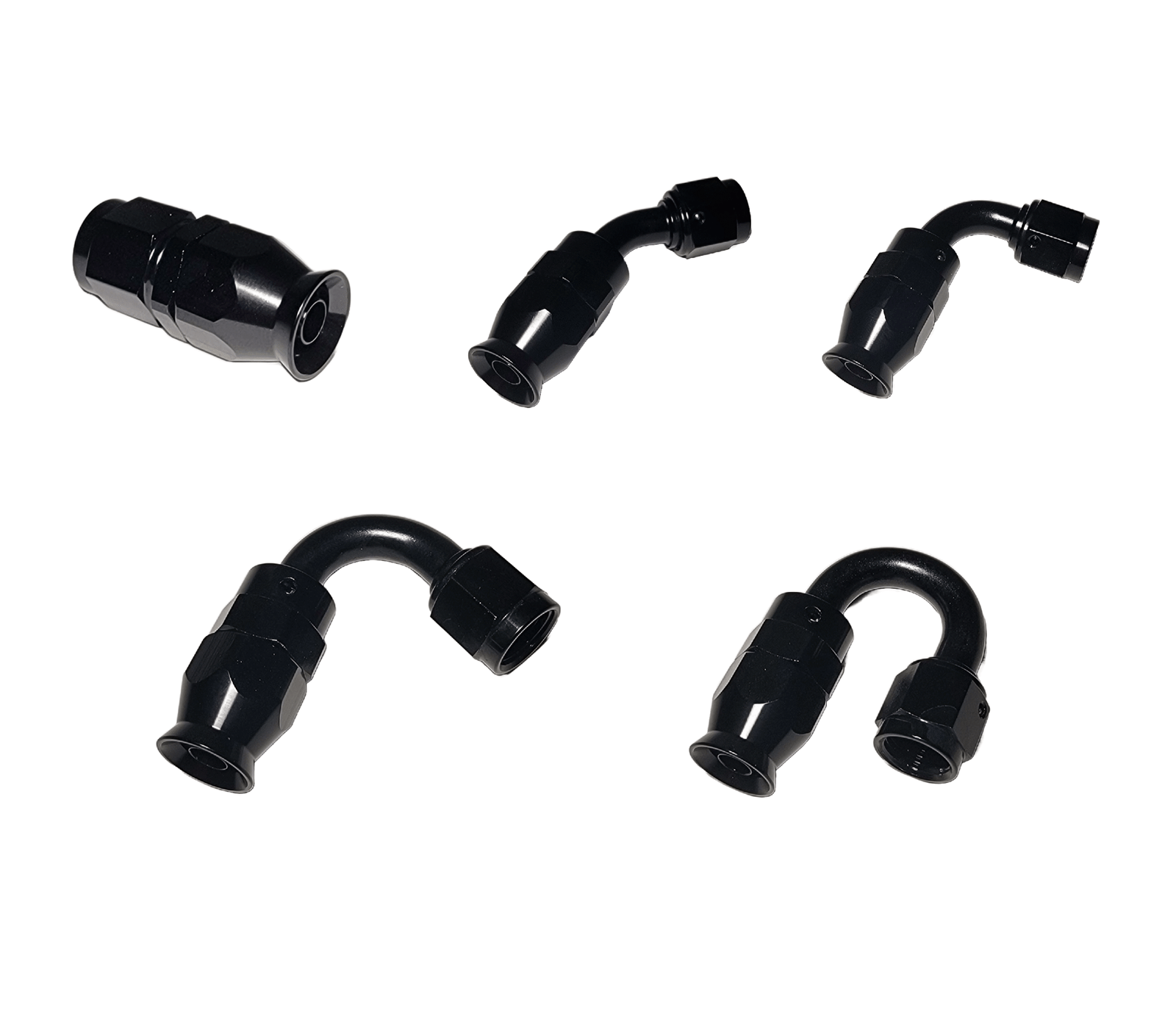 PTFE AN Hose Ends Fittings Black