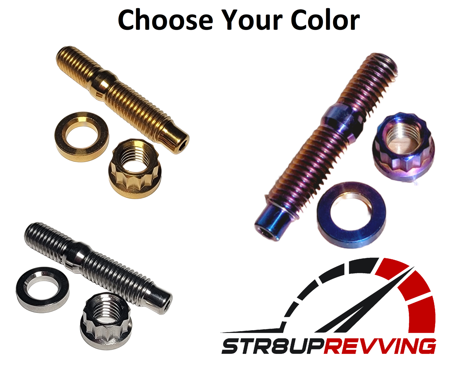 M8 M10 M8x1.25 M10x1.25 titanium stud set kits