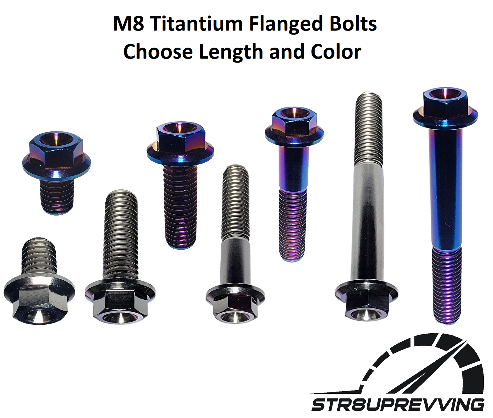 Titanium M8 M8x1.25 Hex Flange Bolts Screws